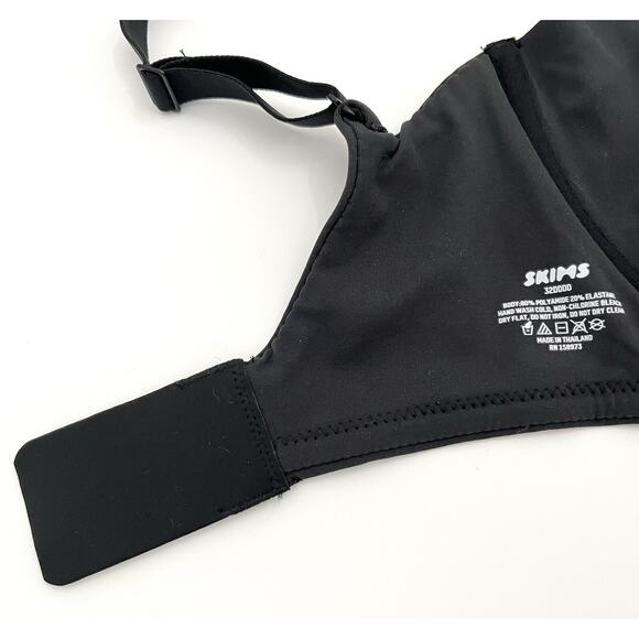 SKIMS Fits Everybody Size 32DDDD Unlined Demi Bra Onyx Black NWOT - Picture 6 of 8